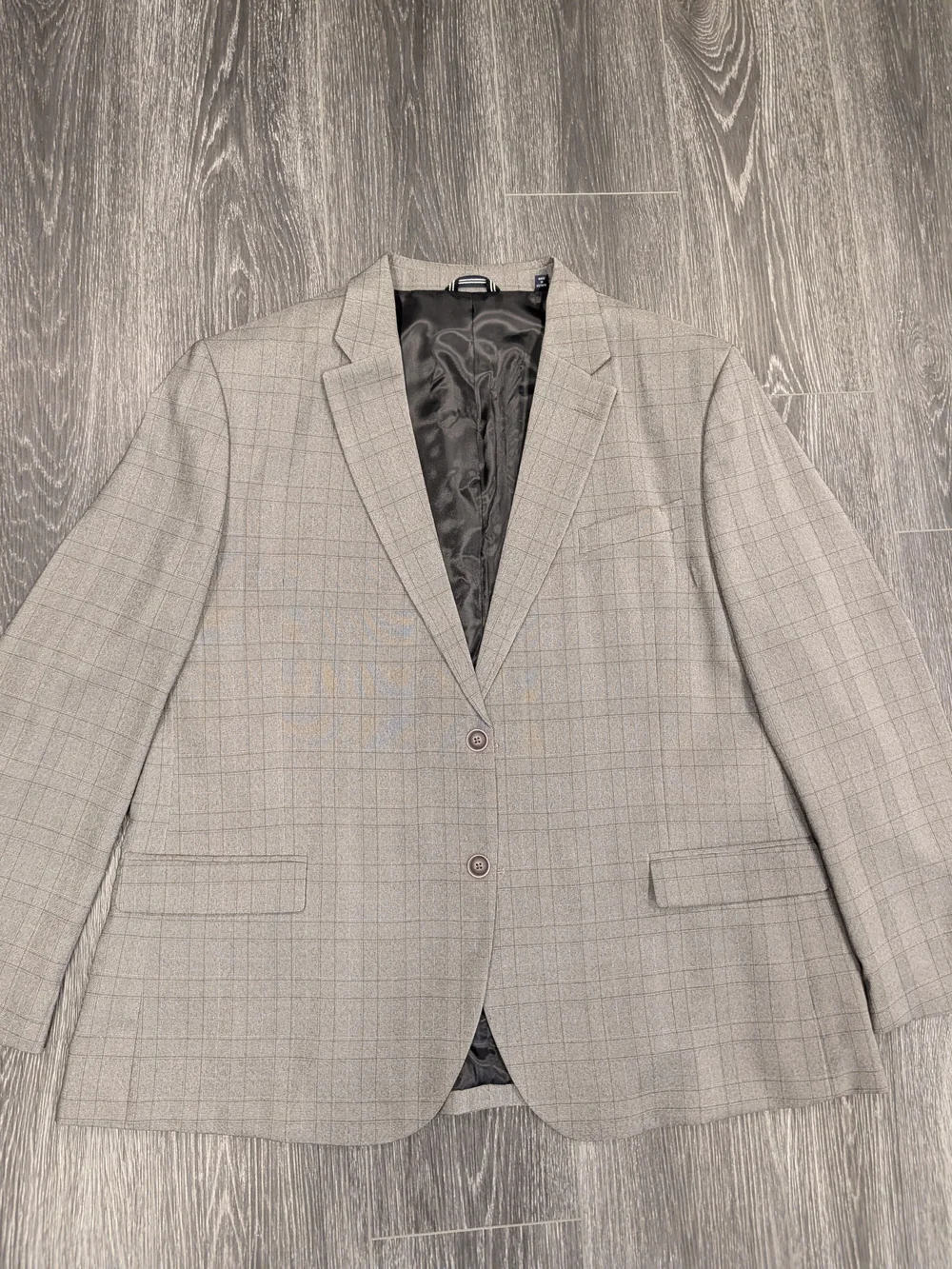 Nautica Light Gray Windowpane Suit Jacket & Pants